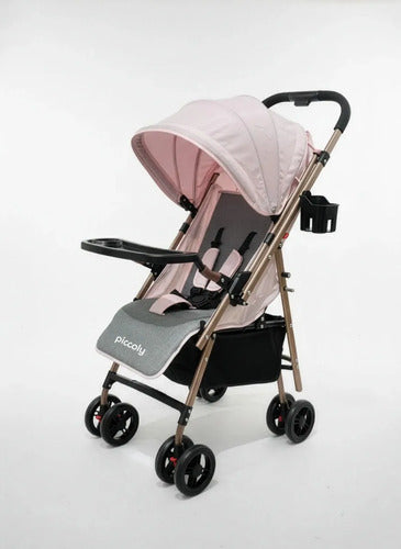 Coche Carriola De Paseo Para Bebe Plegable Burdeos Color Rosa Marrón Claro