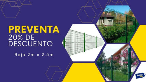 Cercos Perimetrales Reja Panel Pre Fabricadas Seguridad Verde
