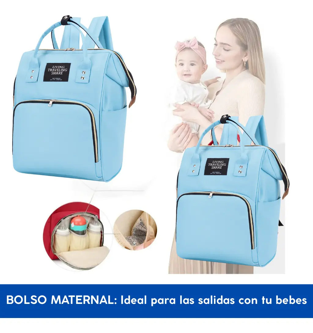 Bolso mochila maternal bebe resistente impermeable madre