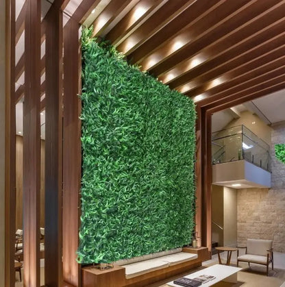 Enredadera jardín vertical artificial pared cerco 40x60cm verde oscuro