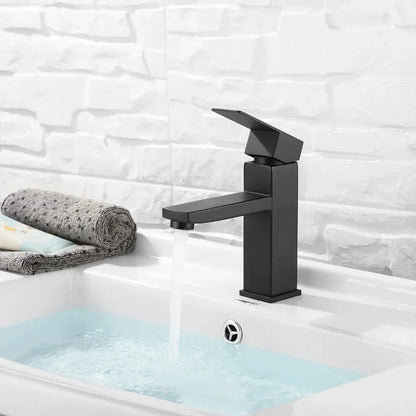 Canilla Hommy 18cm monocomando mezcladora para baño metal negro