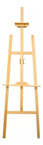 Atril De Pintor Caballete Madera Pintura Oleo Cuadro Arte Beige