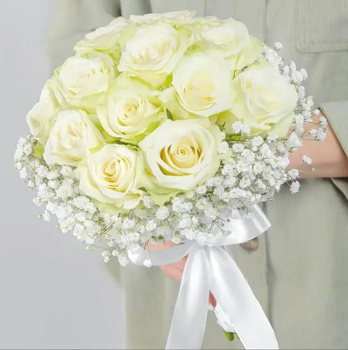 Ramo De 8 Piezas De Gypsophila Artificial Decorativa Blanco