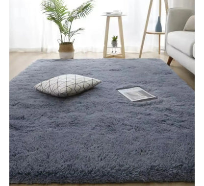 Alfombra shaggy 100 x 150cm color marrón claro diseño de la tela veteado 1.5 m 1 m