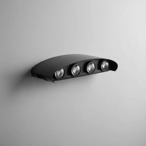 Aplique Bidireccional Exterior Jardín Led Integrado 8x2w Negro