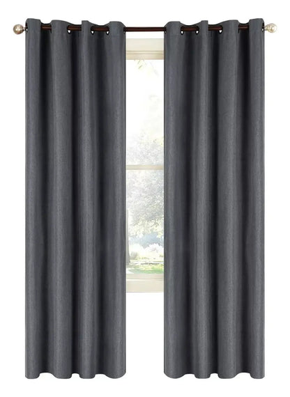 Cortina 2 paños 140 x220 cm textura lino blackout