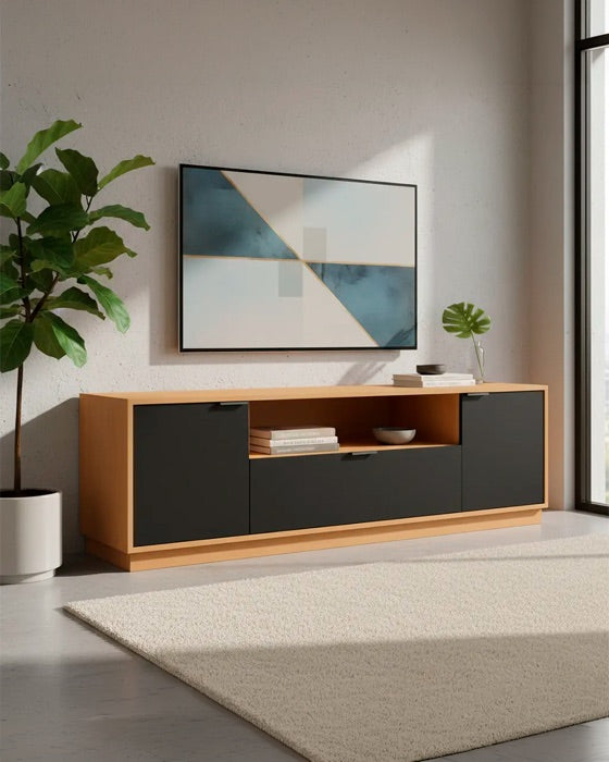 Rack TV 75 pulgadas modular Paris con estantes